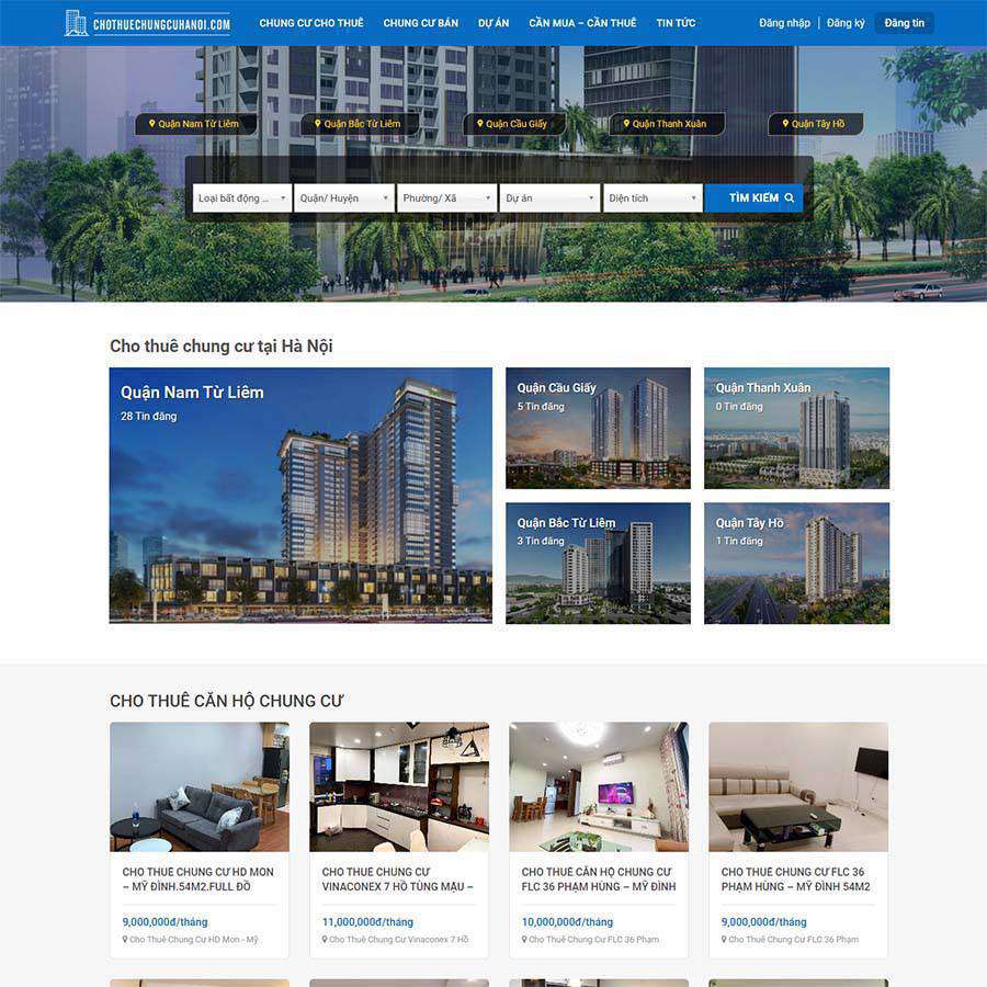 Mẫu website WordPress bất động sản 29