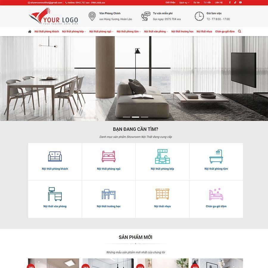 Mẫu website nội thất 27