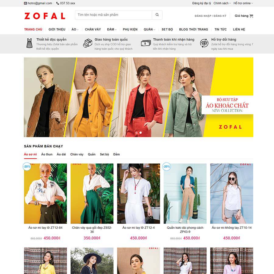 Mẫu website cửa hàng thời trang 07